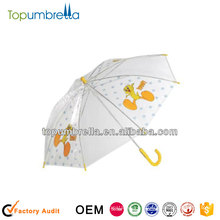 Parapluie de canard jaune promotionnel 19 pouces 8 côtes pour enfants